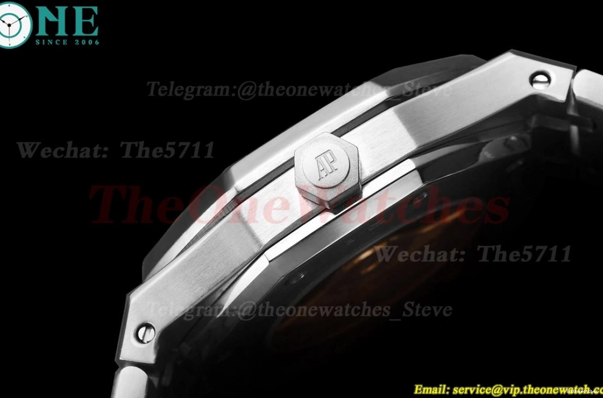 Oak SS Dial 41mm SS 15500 MY8215 Black Royal 0203